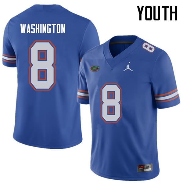 NCAA Florida Gators Nick Washington Youth #8 Jordan Brand Royal Stitched Authentic College Football Jersey OQZ1664NS